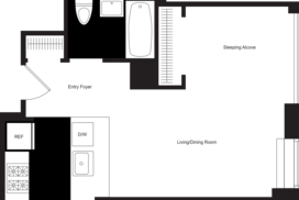 alcove studio floor plan