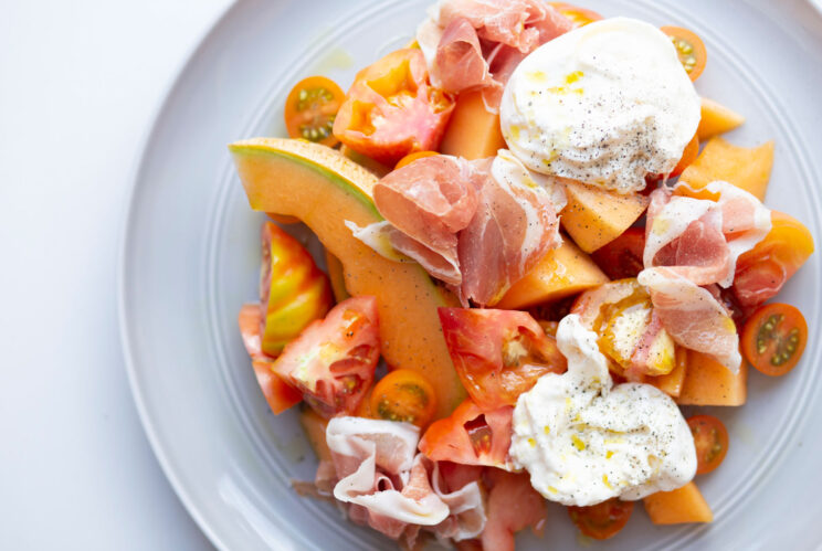 Prosciutto, Melon and Tomato Salad