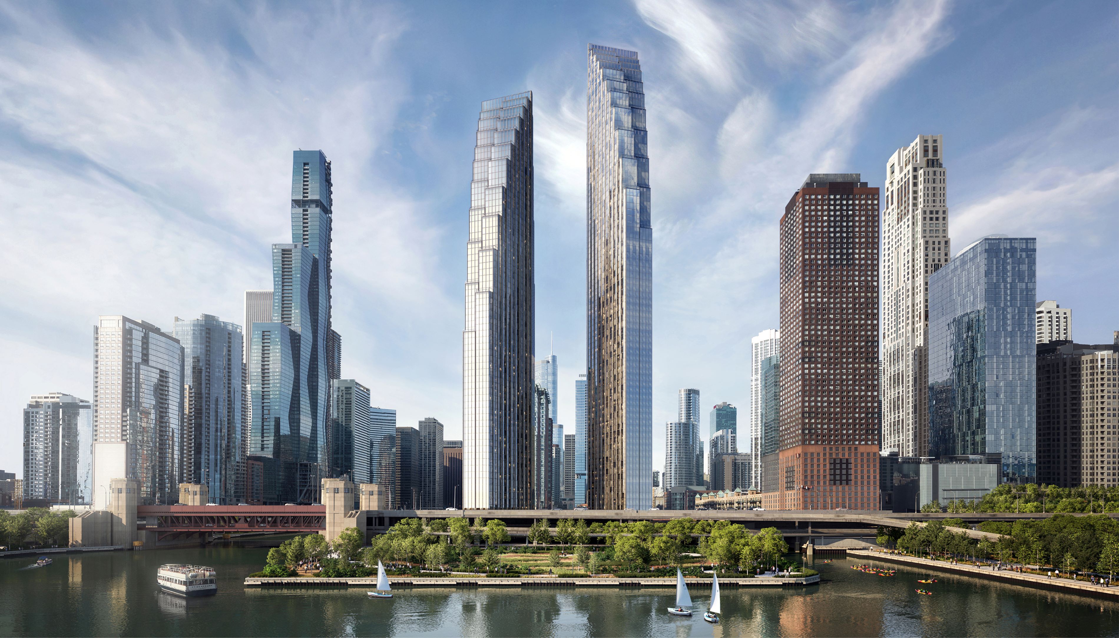400 Lake Shore Drive_Hero: Related Midwest begins leasing for the North Tower at 400 Lake Shore Drive, a 72-story residential tower in Chicago’s Streeterville neighborhood. Credit: Related Midwest & SOM