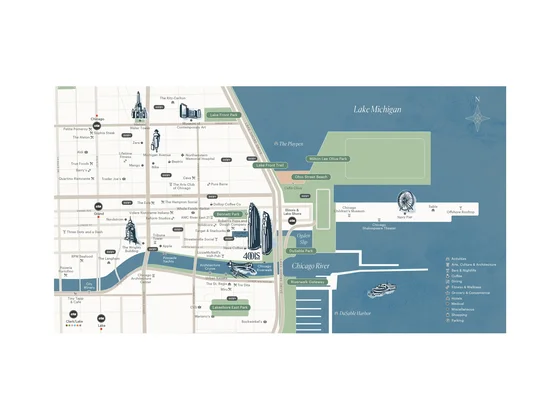 400 Lake Shore Drive Map