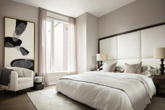 Soaring 10-foot ceilings and grand windows allow for stunning views and light-filled living.