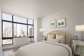 Large, light filled bedrooms with city views.