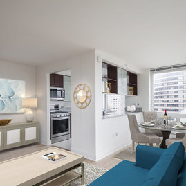 Enjoy One Carnegie Hill's light filled homes with open floor plans.
