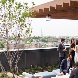 Relax with beautiful views of Boston on the rooftop deck