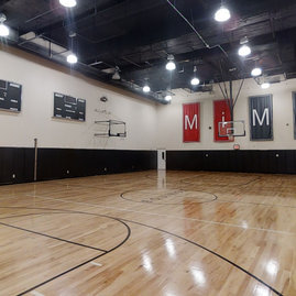 Full-size basketball court