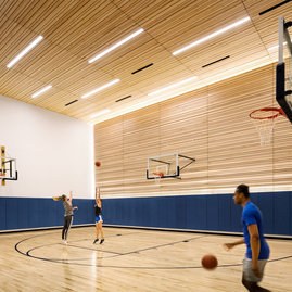 Regulation basketball court