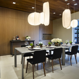 Book this dramatic large dining area for special occasions and gatherings.