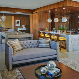 Residents can enjoy socializing in the penthouse lounge.