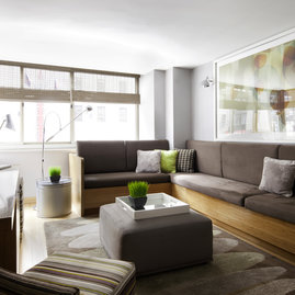 A fully furnished and wired entertainment lounge, large enough to seat 8 guests, is available for residents' use.