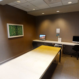 A fully equipped conference room is available for residents' to use for business.