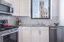 The gourmet kitchens at One Union Square South features Euro-style cabinetry and granite countertops.