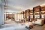 Stunning library with terrace designed by David Rockwell