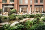 Lushly landscaped garden designed by Mathews Nielsen.