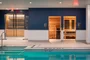 The cedar-lined sauna, infrared sauna, and steam room allows for spa-like relaxation in your own home.