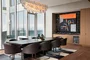 The 40th floor Penthouse Club is a private retreat exclusively for residents. Exquisitely furnished and finished, it has a terrace with panoramic views of the city that extend from the Golden Gate Bridge to the Bay Bridge.