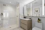 Modern, elegant bathrooms.