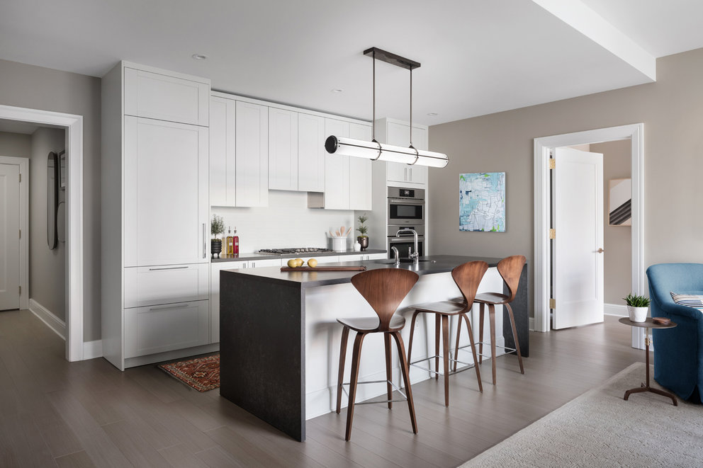 Kitchens feature Subzero built-in refrigerators & Bosch Benchmark Series appliances.