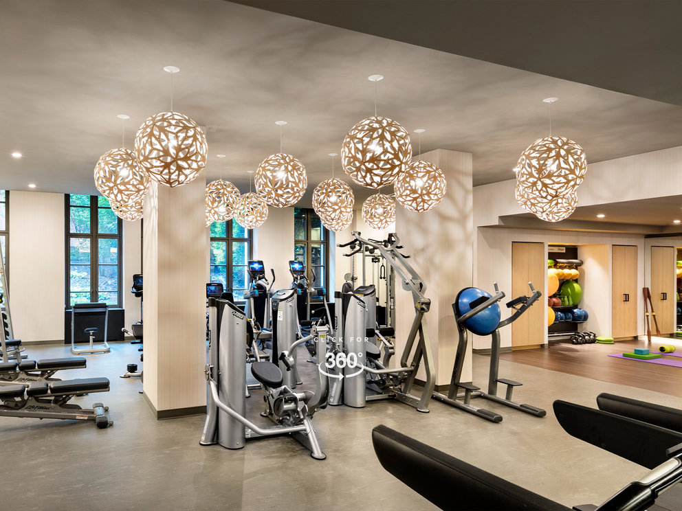 On-site, state-of-the-art fitness center curated by Equinox.