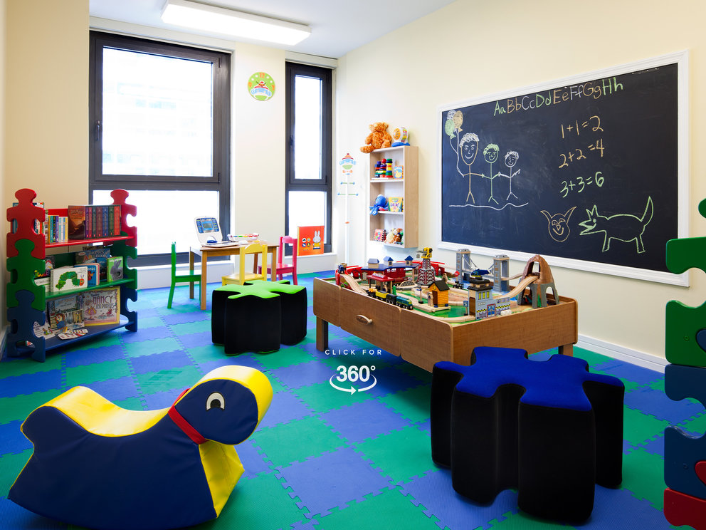 Toys, books and games make our children's playroom the perfect place for kids and their parents to relax, have fun and make friends.