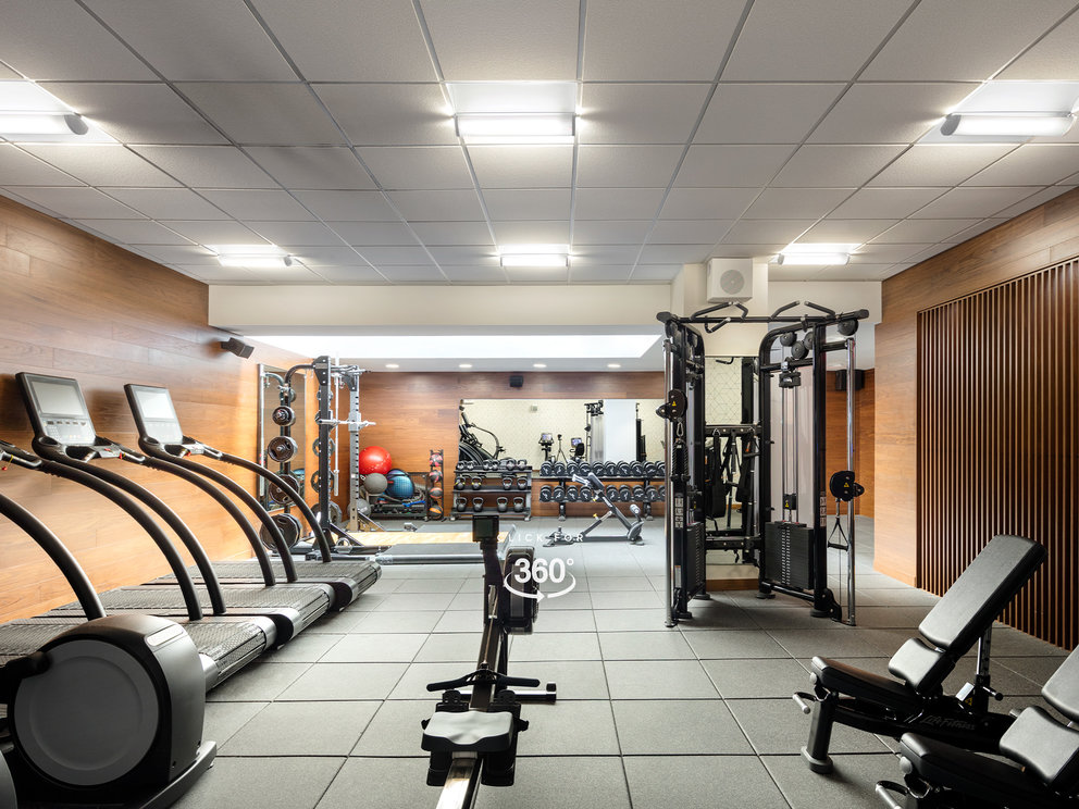 The in-building fitness center includes state-of-the-art equipment for your convenience.