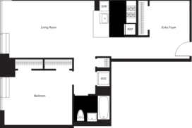1 bedroom floor plan
