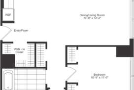 1 bedroom floor plan