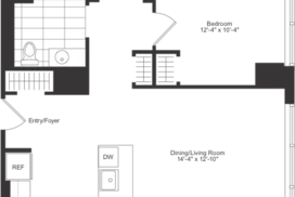 1 bedroom floor plan
