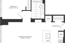1 bedroom floor plan