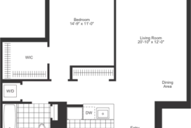 1 bedroom floor plan