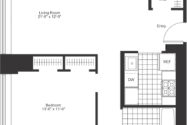 1 bedroom floor plan