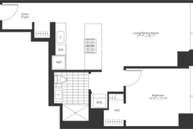 1 bedroom floor plan