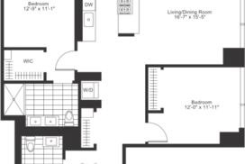 2 bedroom corner unit floor plan