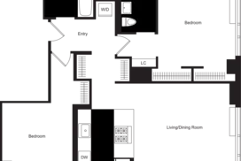 2 bedroom floor plan