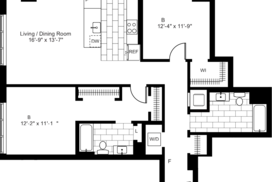 2 bedroom floor plan