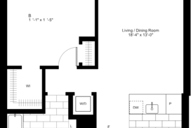 1 bedroom floor plan