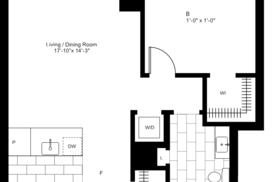 1 bedroom floor plan