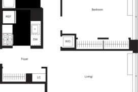 1 bedroom floor plan