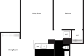 1 bedroom floor plan