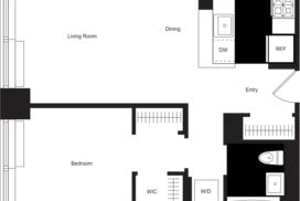 1 bedroom floor plan