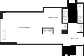 alcove studio floor plan