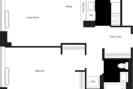 1 bedroom floor plan