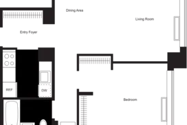1 bedroom floor plan