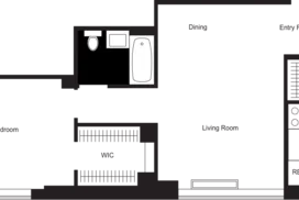 1 bedroom floor plan