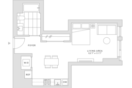 Fifteen Fifty San Francisco Studio Floor Plan