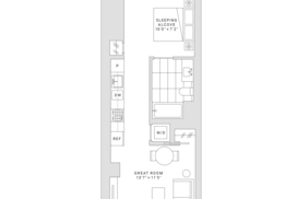 Fifteen Fifty San Francisco Jnr 1 Bedroom Floor Plan