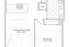 10K 1 Bedroom Floorplan