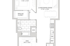 10k 1 Bedroom Floorplan
