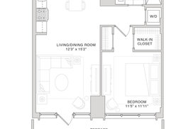 10K 1 Bedroom Floorplan