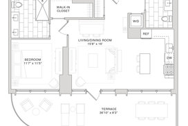 10K 1 Bedroom Floorplan