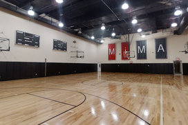 Full-size basketball court